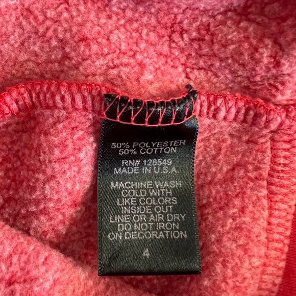 Aviator Nation Kids Zip Hoodie in Neon Red - Picture 4 of 5